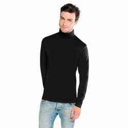 Mooie zwarte col shirt heren