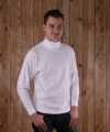 Wit-shirt col lange mouw heren